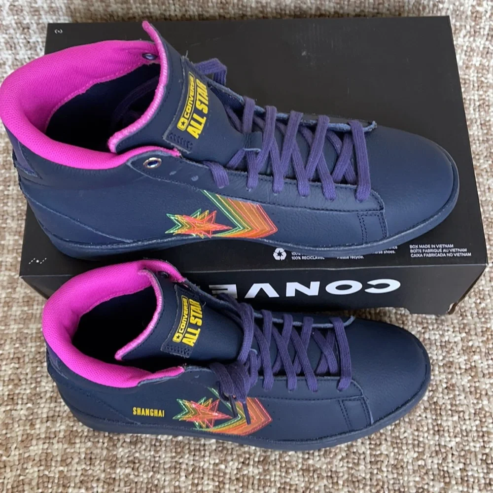 Converse Pro Leather Hi Obsidian/Hyper Magenta WMNS - Picture 5 of 16